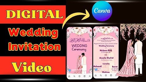 Digital Wedding Invitation Video | Canva Mobile @mairanaeem10 #canvatutorial 