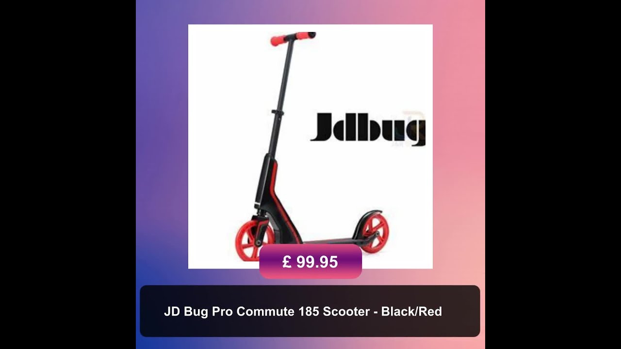 JD Bug Pro Commute 185 Scooter - Black/Red