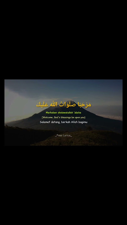 Marhaban Ya Nabi Salam Alaika - Wafiq Azizah | Latin, English Translation, & Terjemahan Indonesia