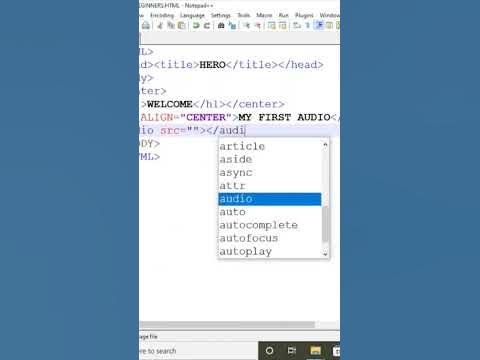 HOW TO INSERT AUDIO IN WEBPAGE BY USING HTML | AUDIO TAG HTML | ADD MP3 ...