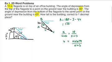 MCR3U - Trig Word Problems (2D part 2)