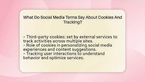 What Do Social Media Terms Say About Cookies And Tracking? - Everyday-Networking