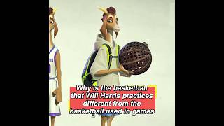 Why did Will Harris practice with regular basketball when competing in basketball he used an airless