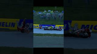 Marc Marquez crashes at the corner, taking VR46 Academy rider Fabio Di Giannantonio down with him!