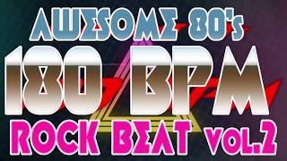 180 BPM - Awesome 80's Hard Rock Beat vol. 2 - 4/4 Drum Track - Metronome - Drum Beat