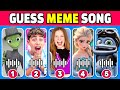 Guess The Meme & Youtuber By Song | Salish Matter, King Ferran, Tenge, Elsa, Trolls, MrBeast