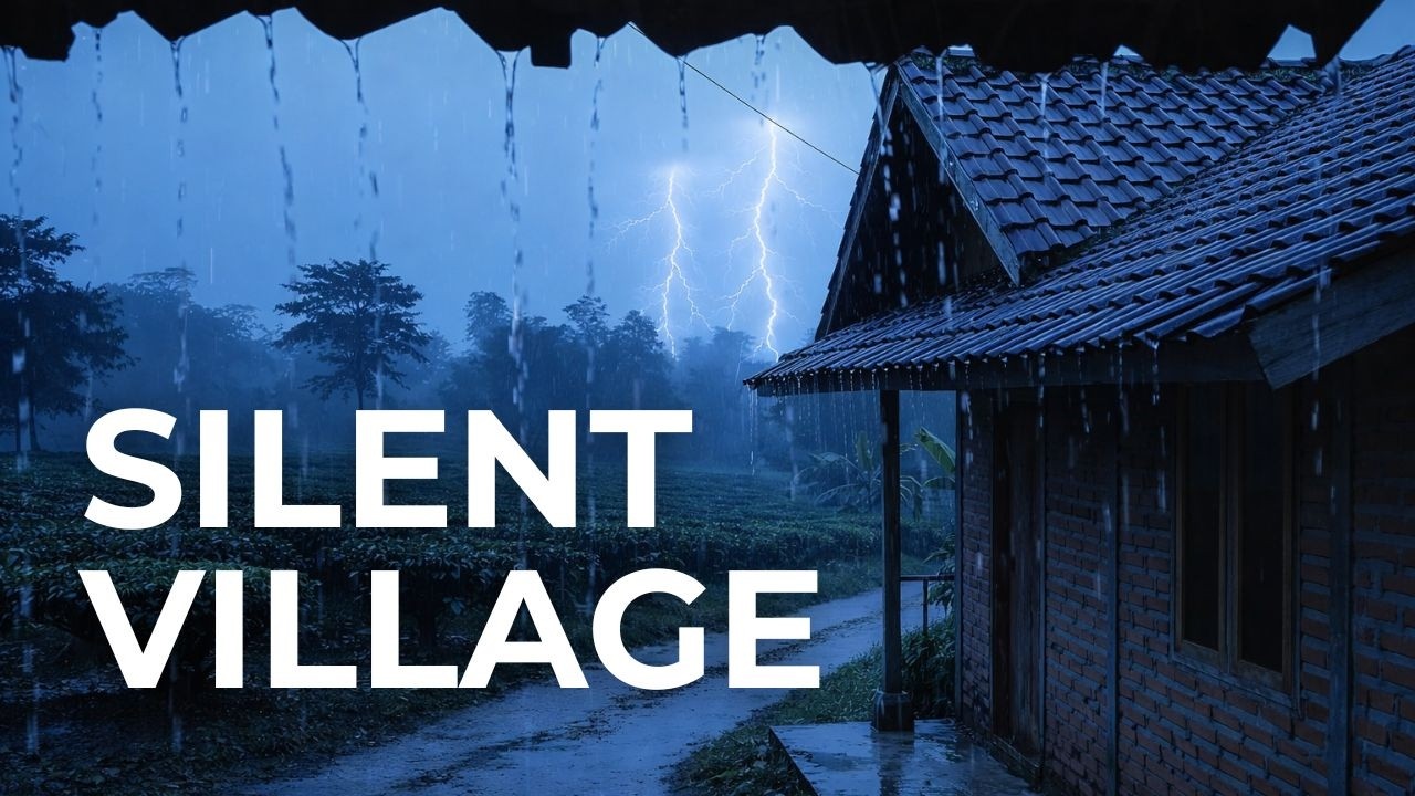 Country Night Rain with Soft Thunder – Ambient Nature Sounds for Relax