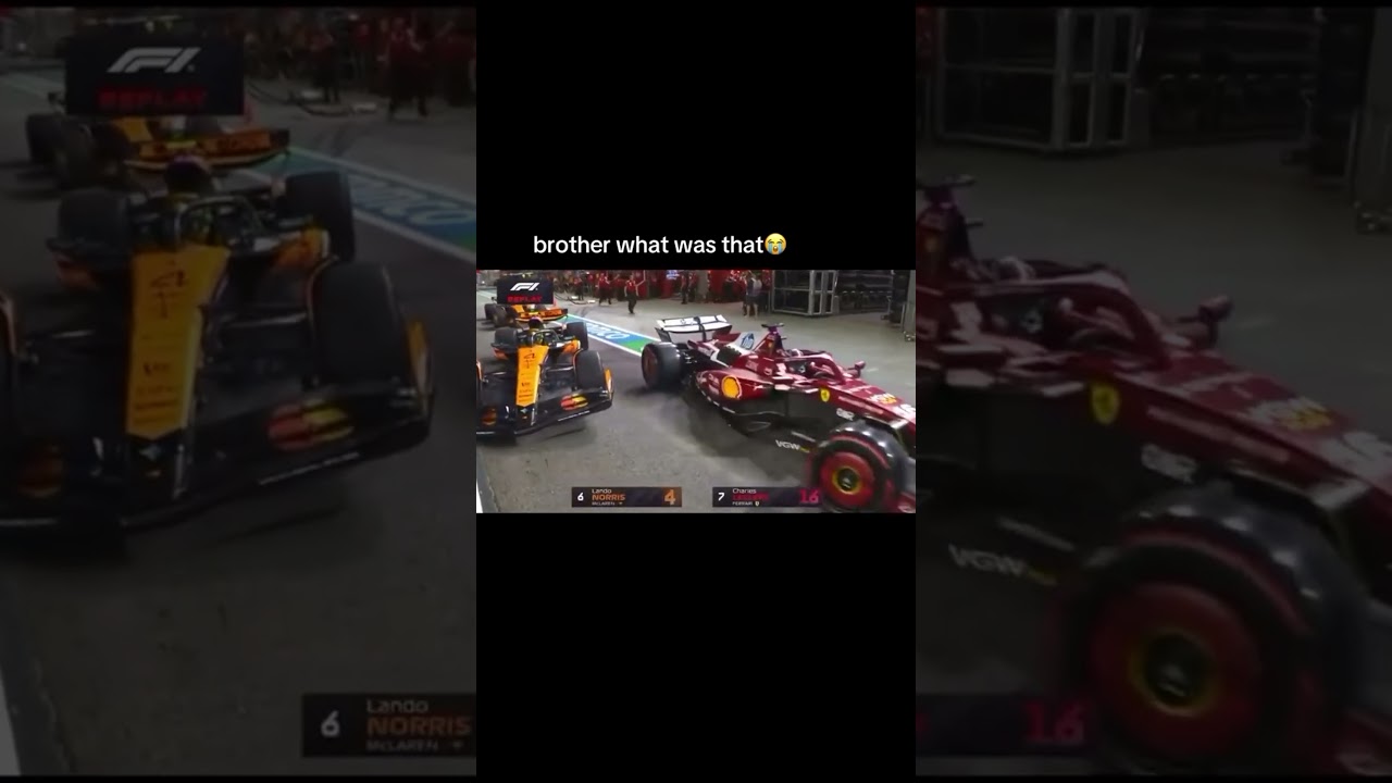 Leclerc and Norris crash in Singapore 