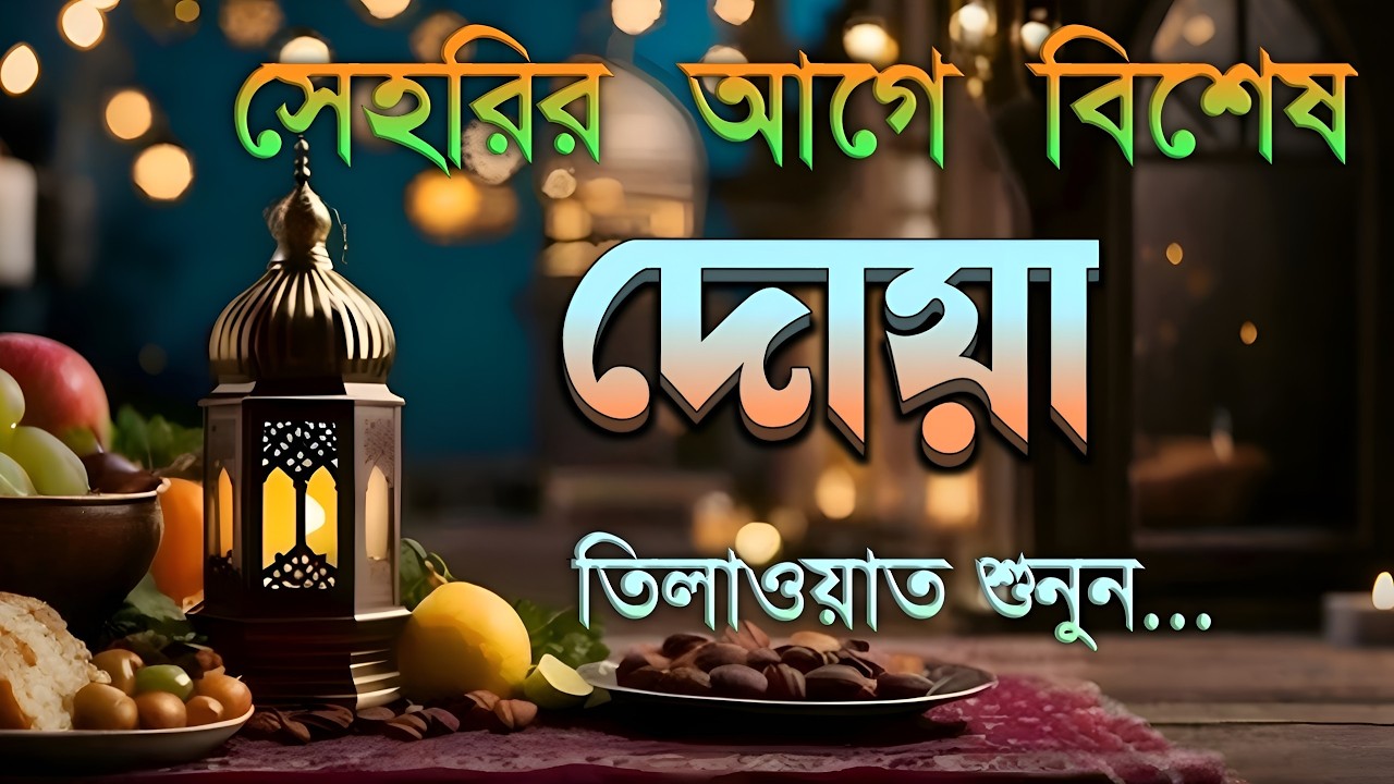 প্রতিটি রোজাদারের জন্য সেহরির দোয়া | এবং মন জুড়ানো কুরআন তেলাওয়াত | Ramadan Special Dua