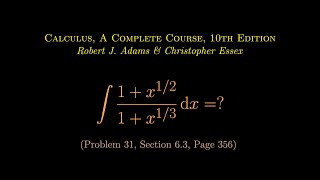 Problem 31, Section 6.3, Page 356 (Calculus, A Complete Course, 10th Edition,  Adams &  Essex)