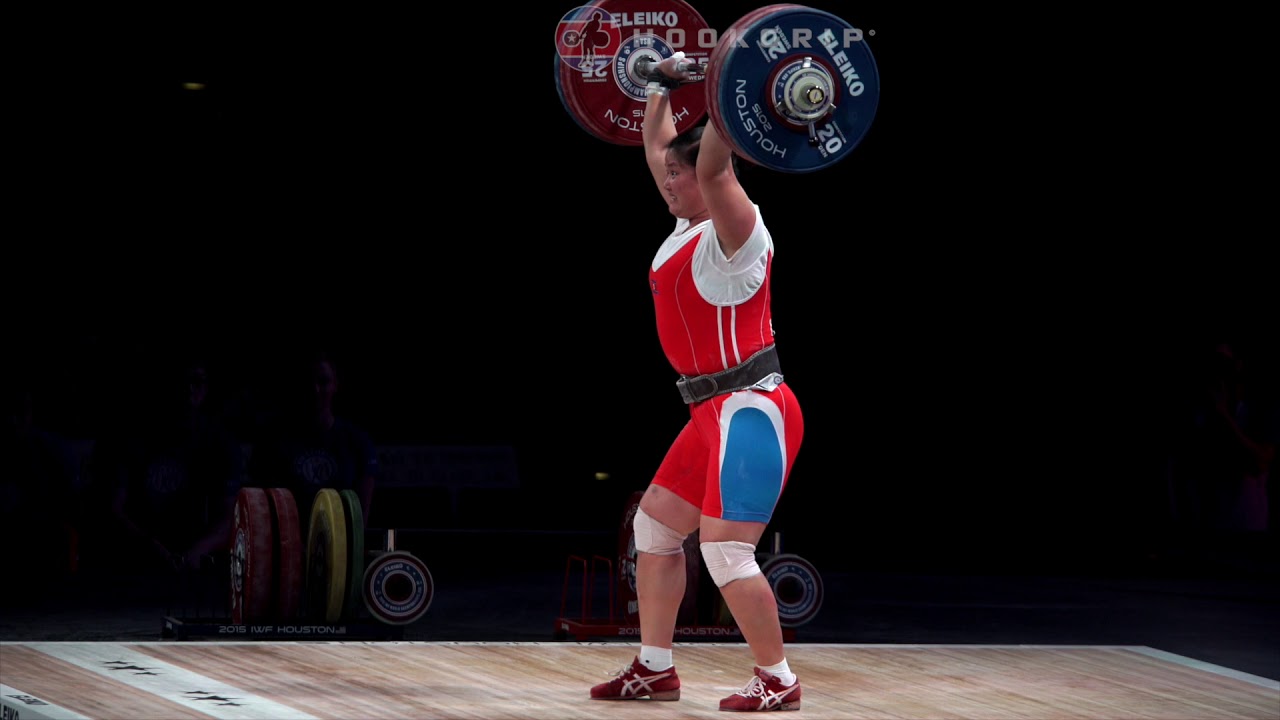 Kim Kuk Hyang (75+) - 166kg & 168kg Clean and Jerks @ 2015 Senior World Championships