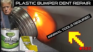 Plastic bumper dent repair at home diy