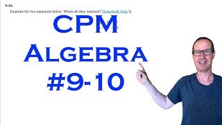 CPM Algebra Chapter 9 Problem 10