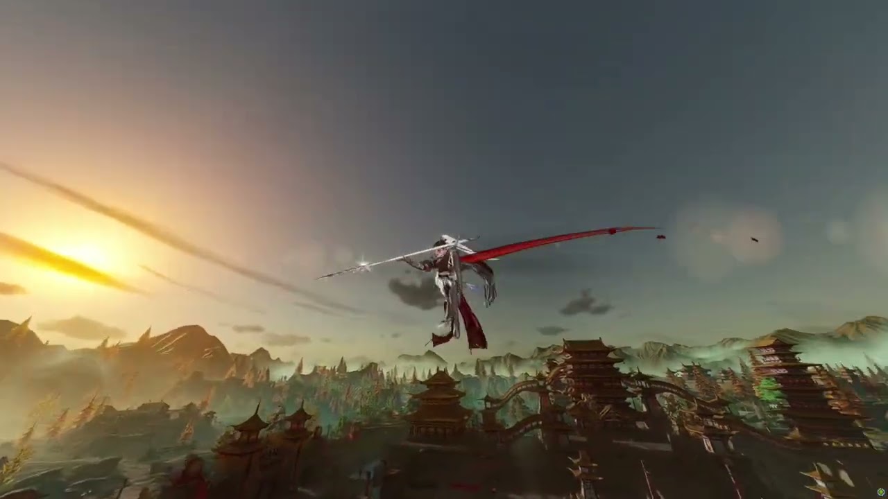 Chinese online games: Jian Wang 3. Demonstration of Qinggong skills of all sects