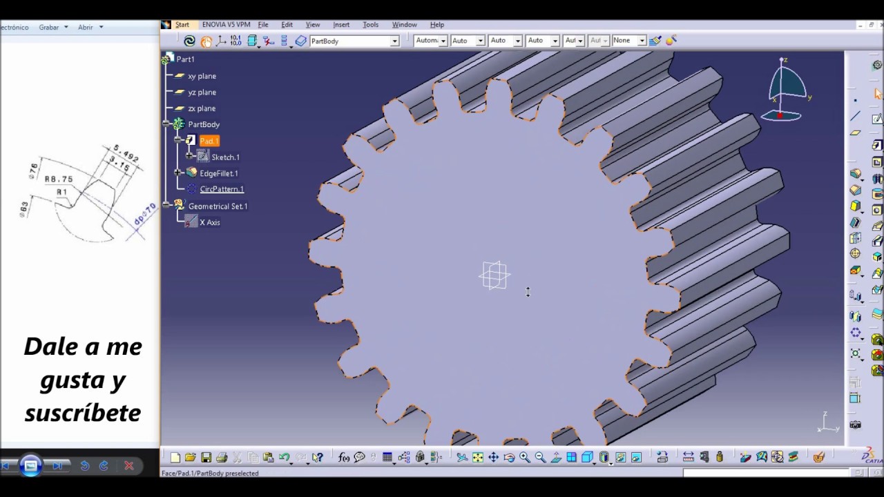 Como Hacer Un Engrane En Catia