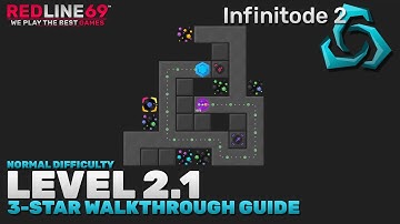 Infinitode 2 | Level 2.1 - Normal Difficulty | 3-Star Guide | Redline69 Games