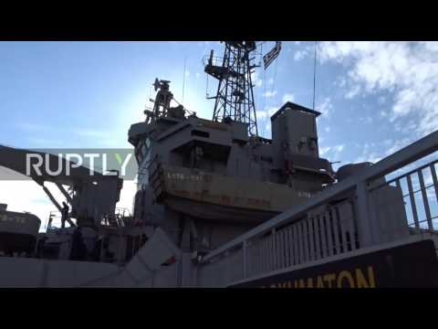 Greece: Warship arrives on Lesbos to shelter refugees facing freezing temperatures