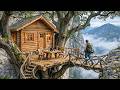​I Built a Hidden Cliff Treehouse to Survive Alone in the Wild | Solo Survival