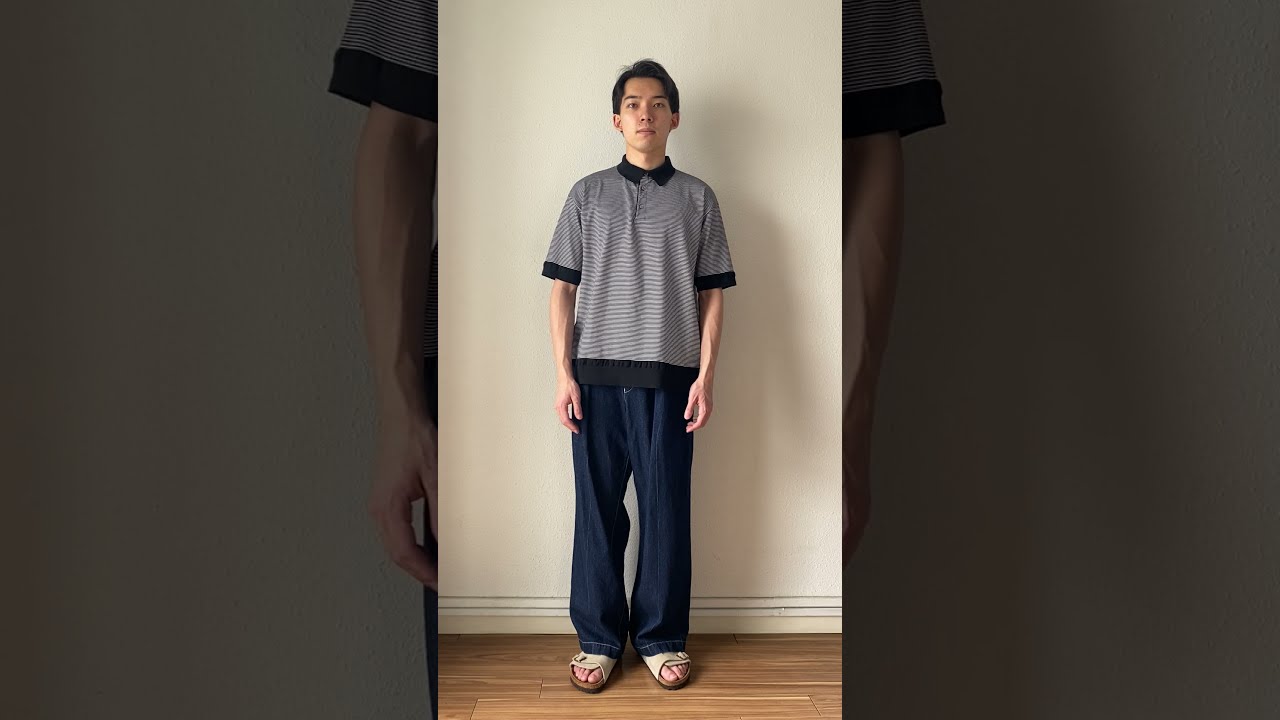 ORGANIC COTTON DENIM TUCK PANTS / オーガニックコットンタックデニム