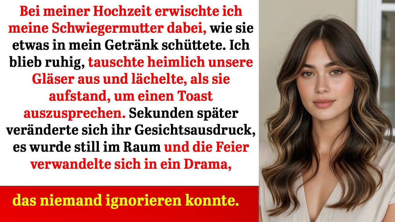 Bei meiner Hochzeit vergiftete meine Schwiegermutter mein Glas ich tauschte es lächelte beim Toast