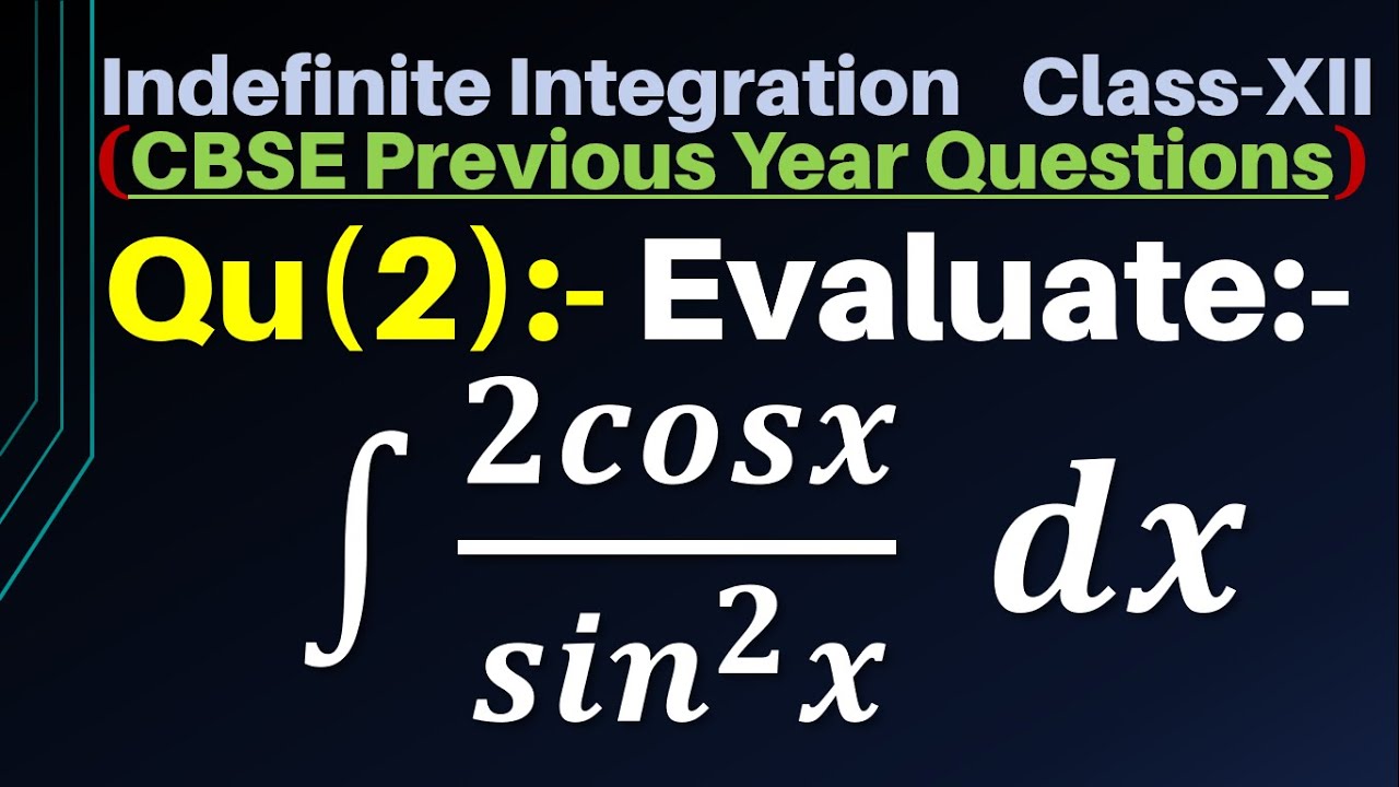 Q2 2cosx sin 2 X Dx Integral Of 2cosx sin 2 X Dx YouTube q2-2cosx-sin-2-x-dx-integral-of-2cosx-sin-2-x-dx-youtube
