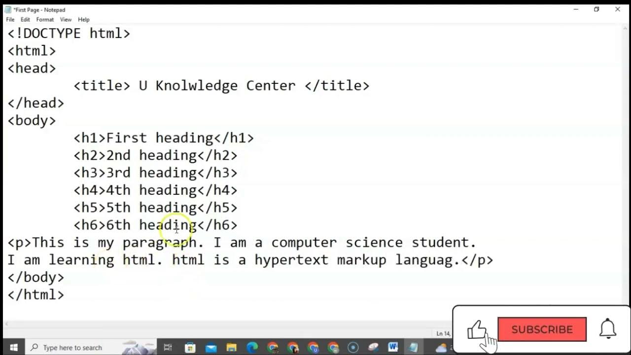 Website Design | HTML | Basic tags - YouTube
