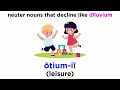 Neuter Nouns in Latin Grammar