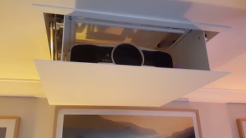 Grandview Cyber 138 Projection Screen + Projector Lift Future Automation Demo