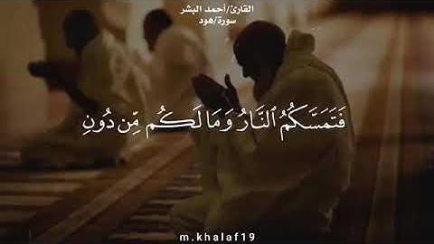 القارئ : أحمد البشر /سورة هود 💧