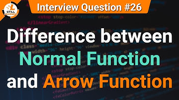 Difference between normal & arrow function | JavaScript Tutorials in Hindi | Interview Question #26