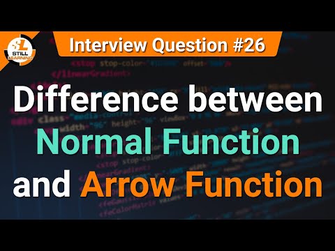 Difference between normal & arrow function | JavaScript Tutorials in Hindi | Interview Question #26