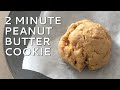 2 Minute Peanut Butter Cookie in the Microwave | Easy Snacks