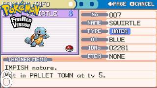 Pokemon FireRed [Shiny Only] Walkthrough Part 6 Shiny Squirtle Hunting