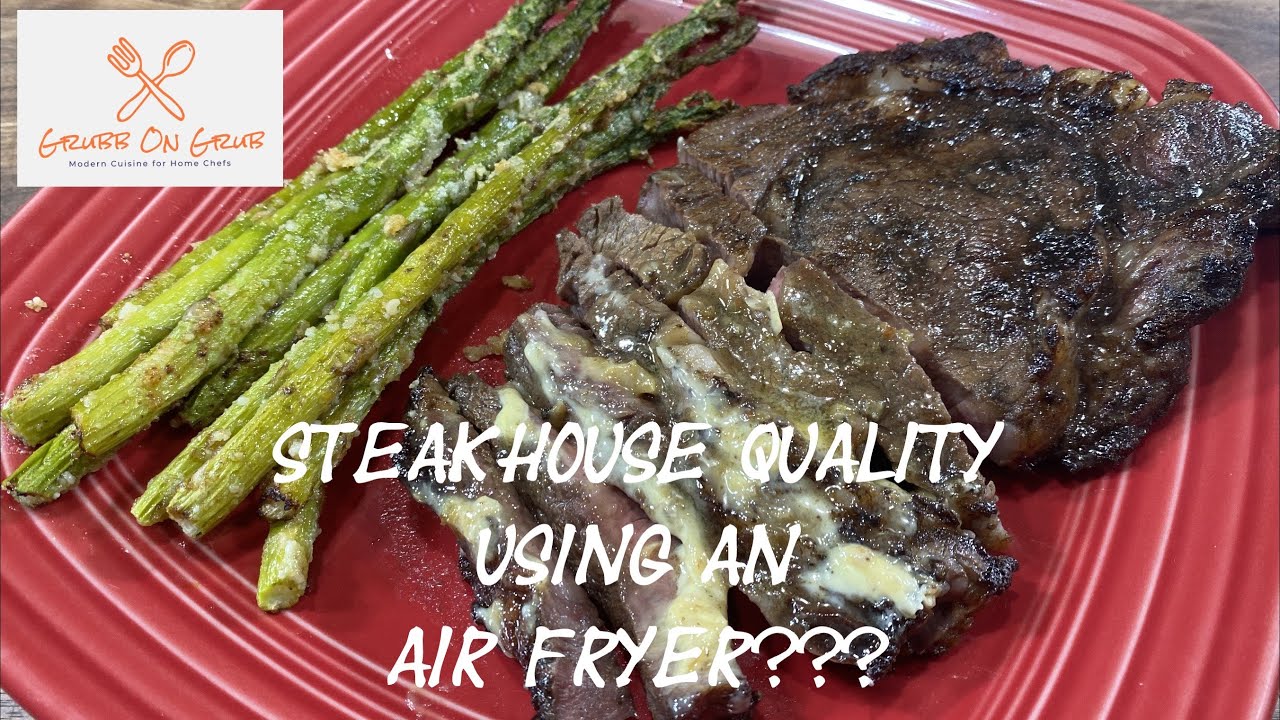 Ultimate Air Fryer Steak with Garlic Parmesan Asparagus Better Than a