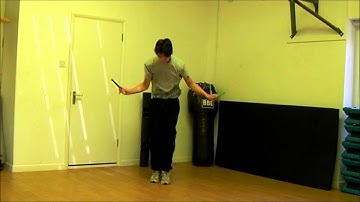 Backwards inverse AS weave jump rope trick slow motion