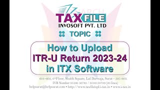 How to Upload ITR-U Return 2023 24 in I-TAX Software screenshot 3