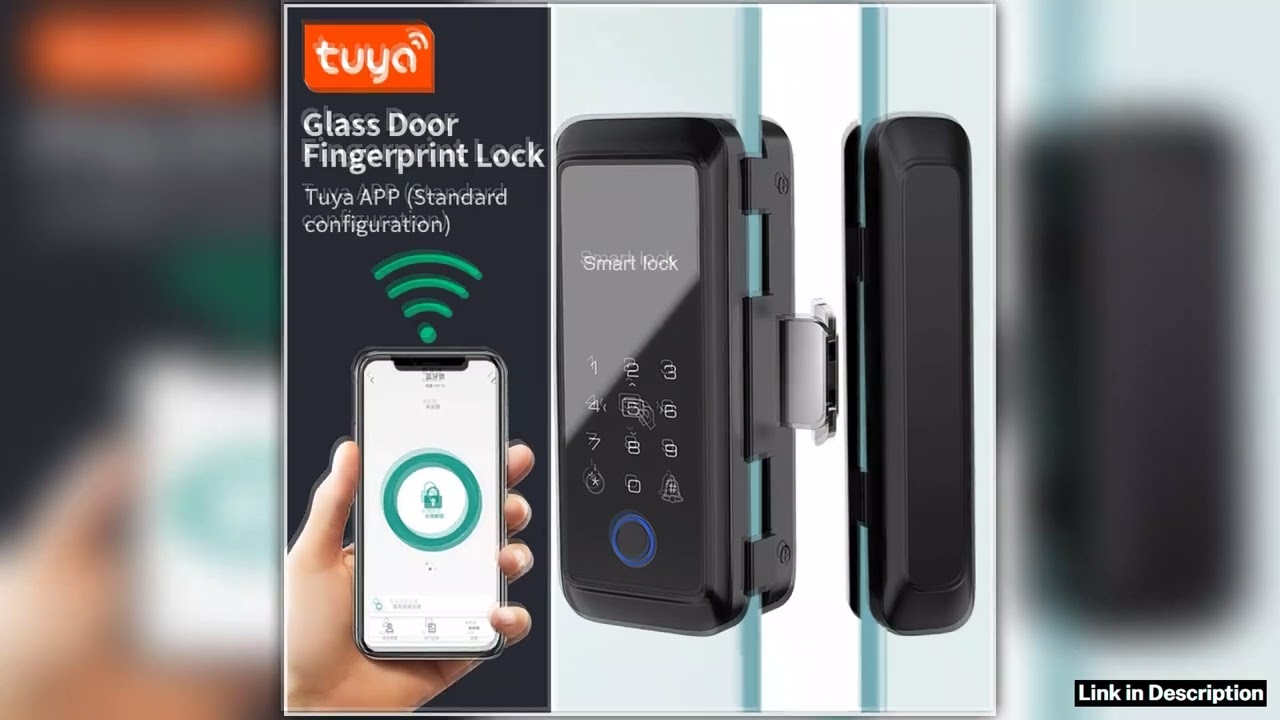 C2 Tuya APP Control Sliding Glass Lock Fingerprint Smart Lock Bluetooth RFID Electronic Single Doub