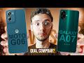 MOTO G06 vs GALAXY A07 em 2026 || MAIS BARATOS do BRASIL