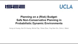 Planning on a (Risk) Budget: Safe Non-Conservative Planning [ICRA21]