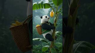 Kind Panda Helps Injured Elephant Baby #shorts #help #panda #helping #elephant #ai #aivideo #sad