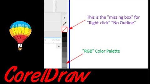 Corel Draw Tips & Tricks NO NO FILL BOX in the color Palette