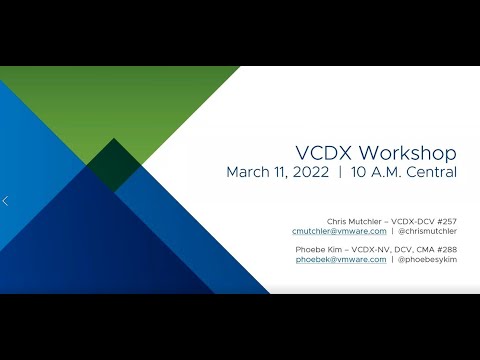 VCDX Workshop - Program and Process