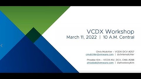 VCDX Workshop - Program and Process