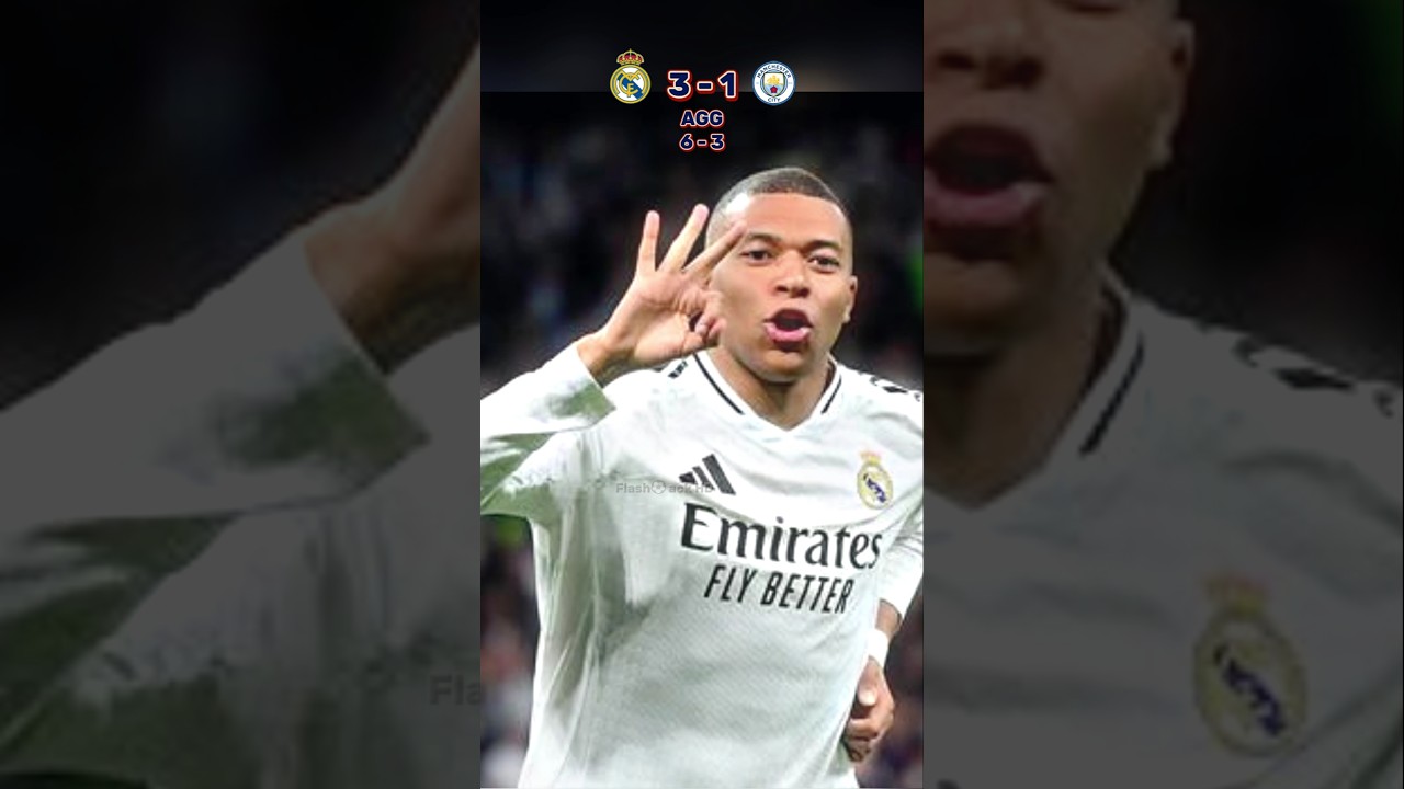 Real Madrid VS Manchester City 2025 UCL Mbappe 1st Hat-Trick 