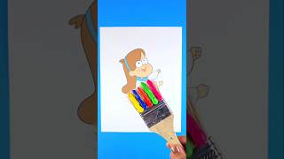 Gravity Falls Paint Neon Colors Satisfying #gravityfalls #shorts #art
