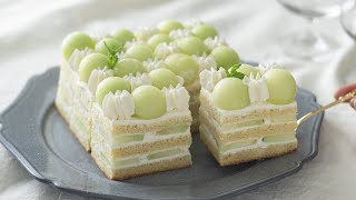 メロン・ショートケーキの作り方 Melon Short Cake：Fresh cream fruit cake｜HidaMari Cooking