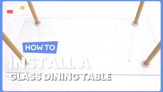 How to Install the Modern Glass Rectangular Dining Table with Metal Legs | KC53672+ #costway #howto