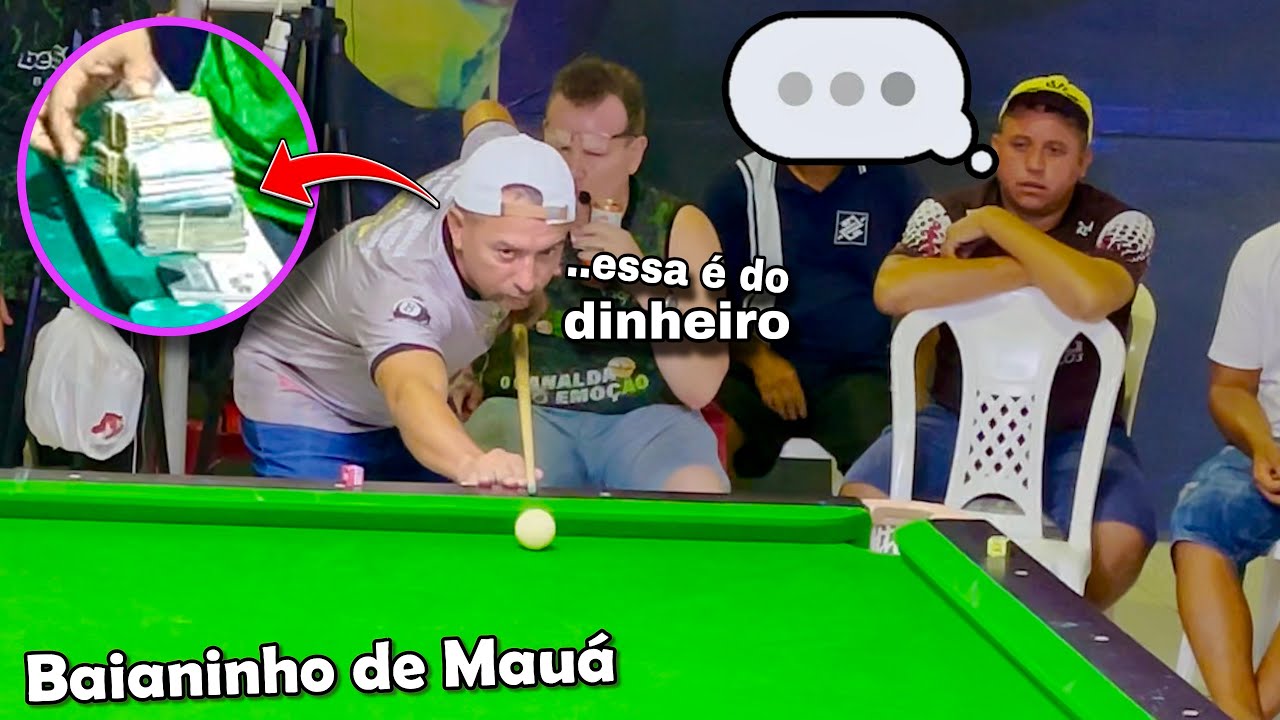 baianinho de mauá jogando sinuca jogo mais caro