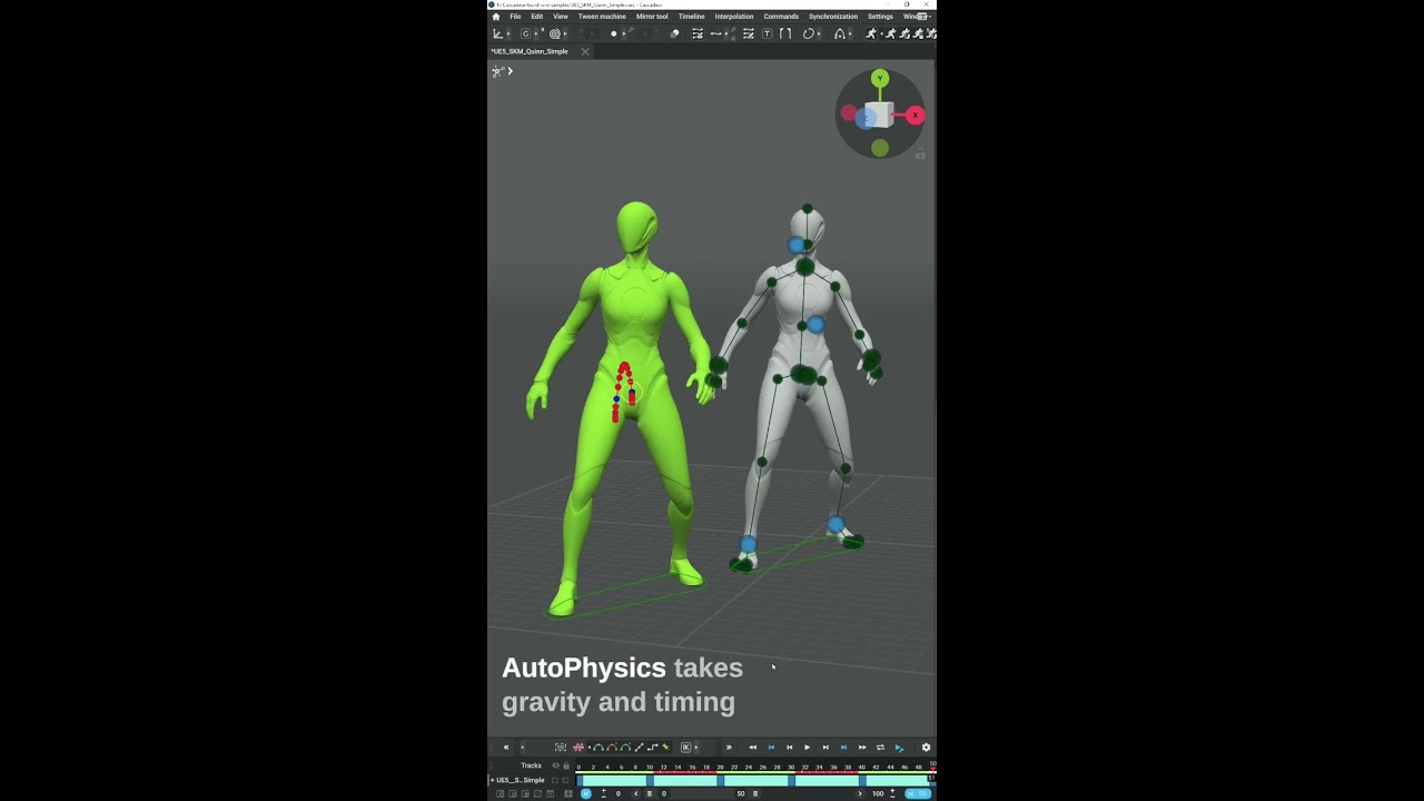 Let S Cascadeur Jumping Animation From Only 2 Poses