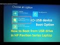 How To boot from USB drive in HP Pavilion Laptop - USB Boot Option (Legacy Support Enabled in BIOS)